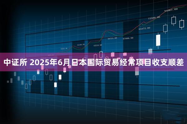 中证所 2025年6月日本国际贸易经常项目收支顺差